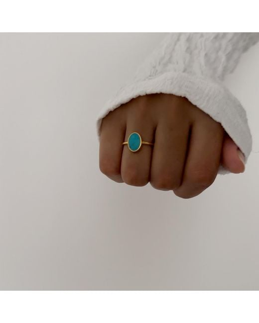 Fi Collection Blue Plated Ring