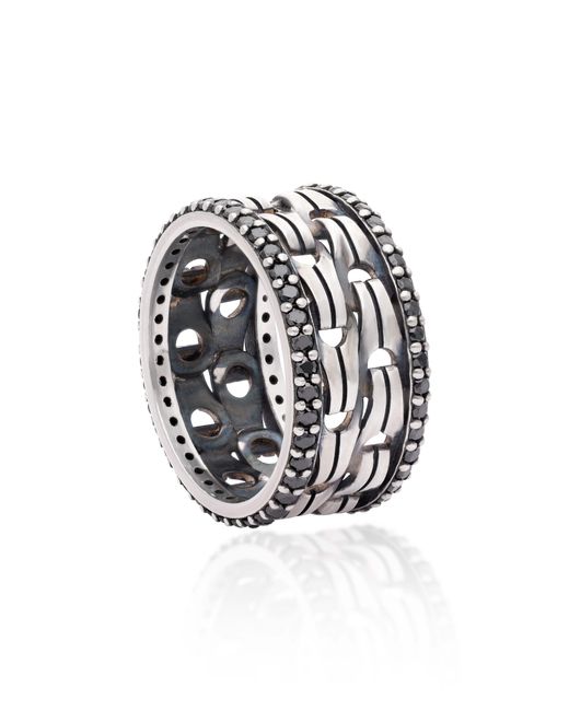 The Jewelz White The Chain Legacy — Open Weave Band Ring for men