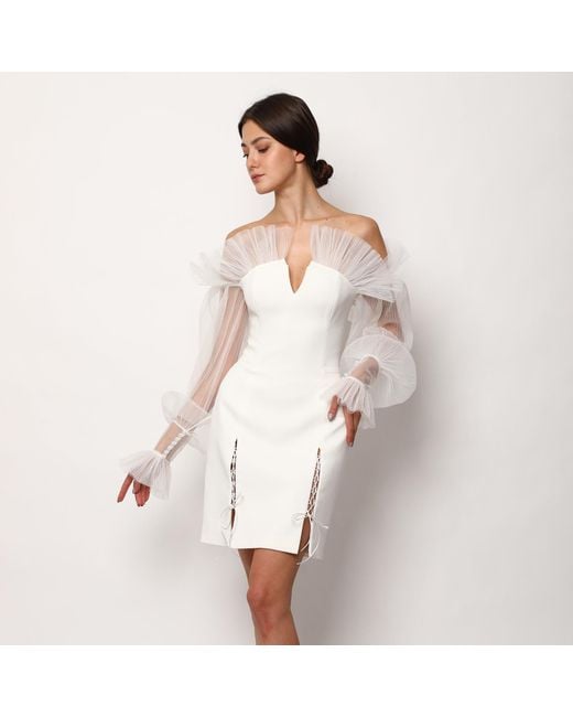 La Musa White Swan Dress