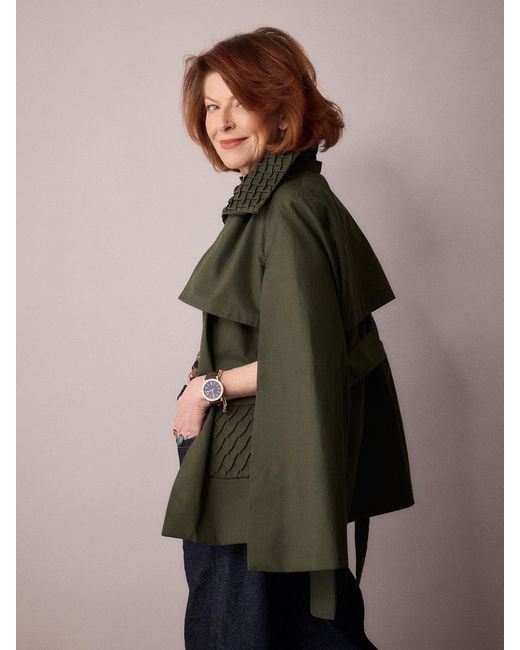 Amanda Thompson Couture Green Nephele Rain Cape Forest