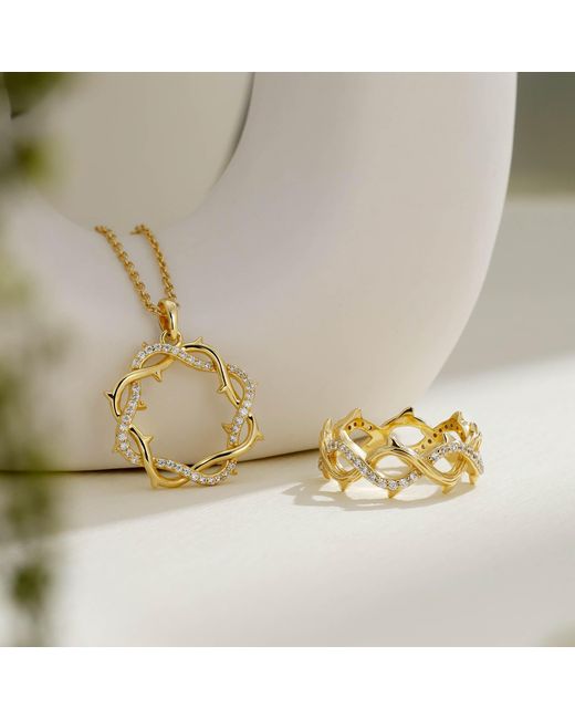 Vanimy Metallic Resilience Thorn Pendant Necklace
