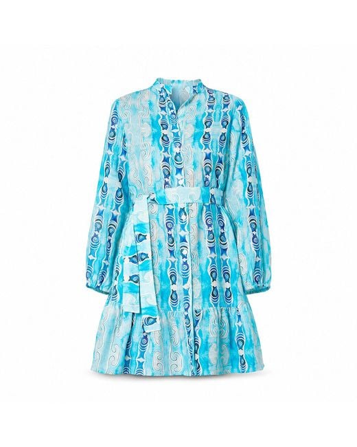 Casa Atelier by Ferdinando Fusco Blue Kos Frou Frou Shirt
