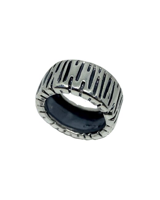 Tg-Jewellery by Tamara Gervasio Metallic Wheel Flat Band Ring – Sterling for men