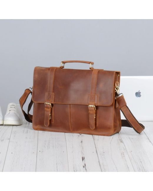 Touri Brown Genuine Leather Messenger for men