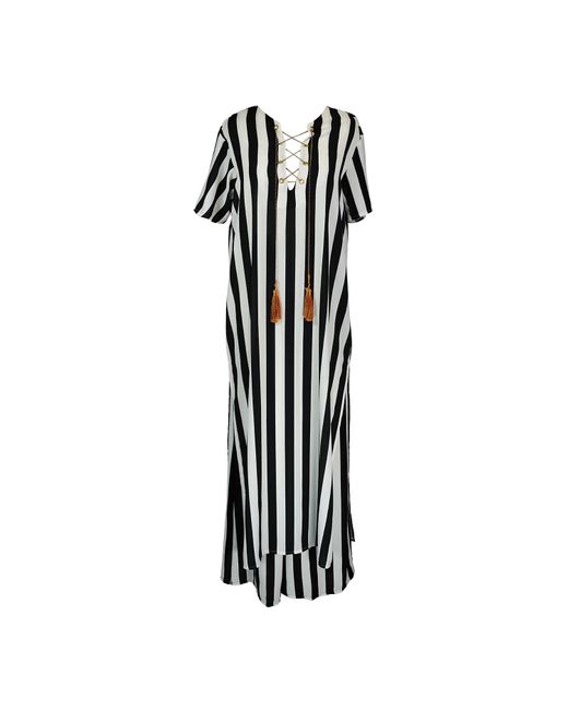Jennafer Grace Black Corsaire Stripe Tunic & Palazzo Set