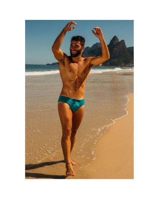 SHOKAN 28 Blue Swim Briefs for men