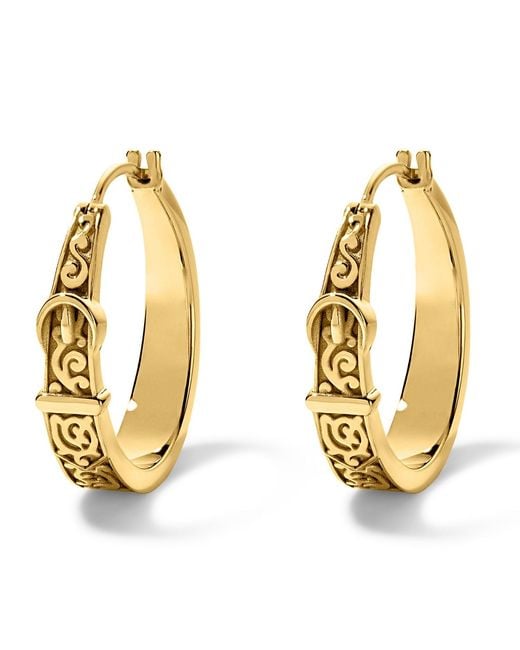 Déclarer Metallic Victorian Buckle Hoops