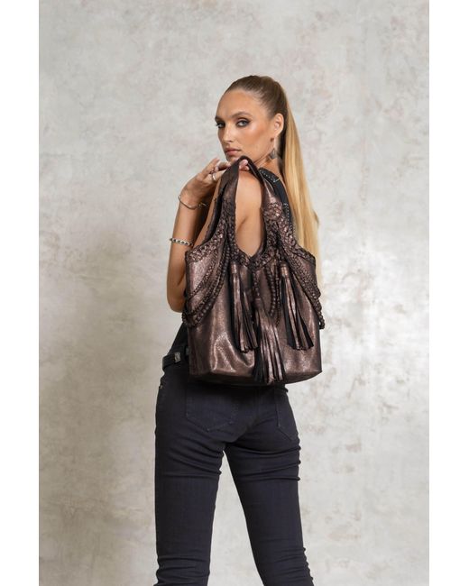 Jodi Lee Brown Kelsey Tote Bag Bronze
