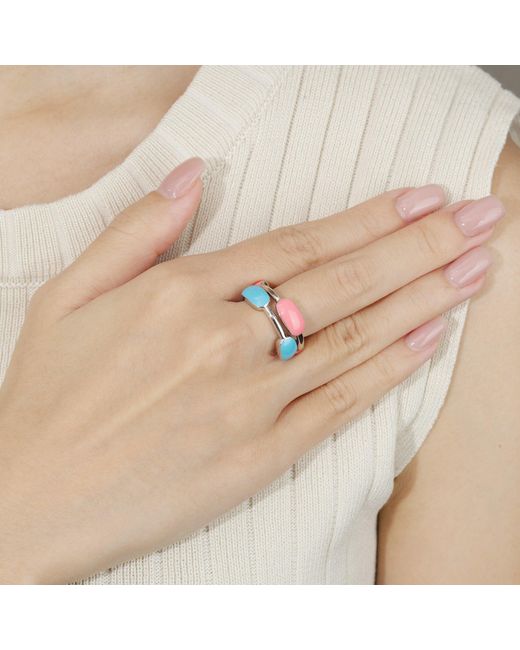Arte Madrid Blue Toggle Pillow Dome Ring