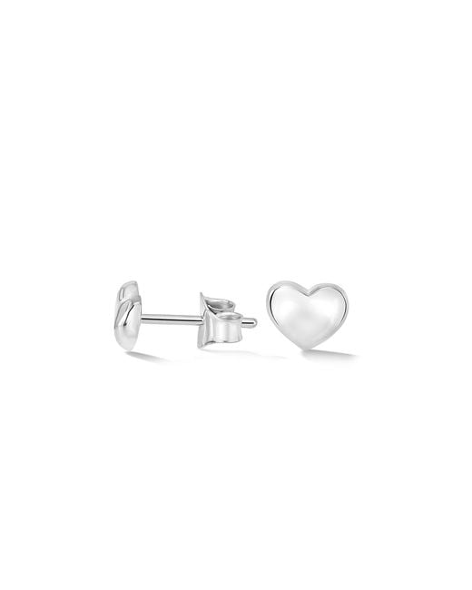 Dower & Hall Metallic Waterfall Mini Heart Studs