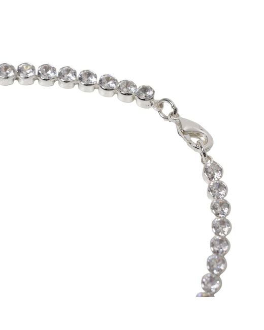 Urbane Jewelry Studio Metallic Circle Tennis Necklace