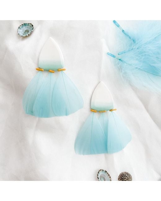Babaloo Blue Aether Tide Gradient Earrings