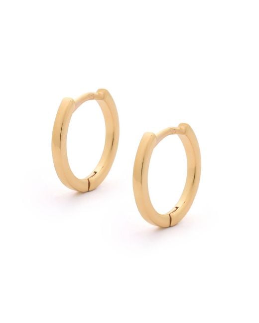 Nellou Jewellery Metallic Nell Hoop Earrings Plated Sterling Medium-Large