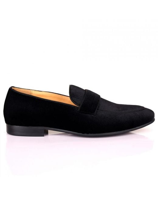 DAVID WEJ Black Alfred Velvet Loafers – for men