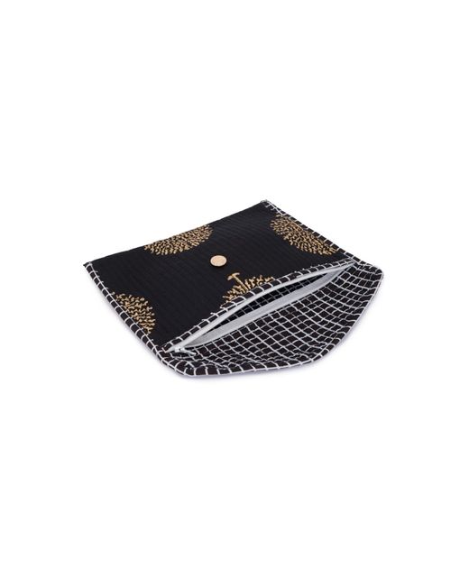 At Last Black Cotton Clutch Bag In Midnight