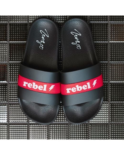 Zenzee Black Rebel Rebel Slide Sandals
