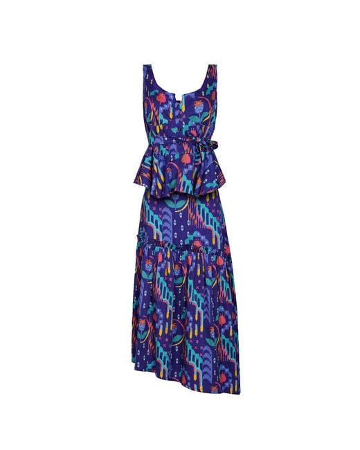 Maison Qala Blue Stamp Coord Set