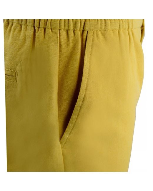 DAVID WEJ Green Kingston Linen Blend Short for men