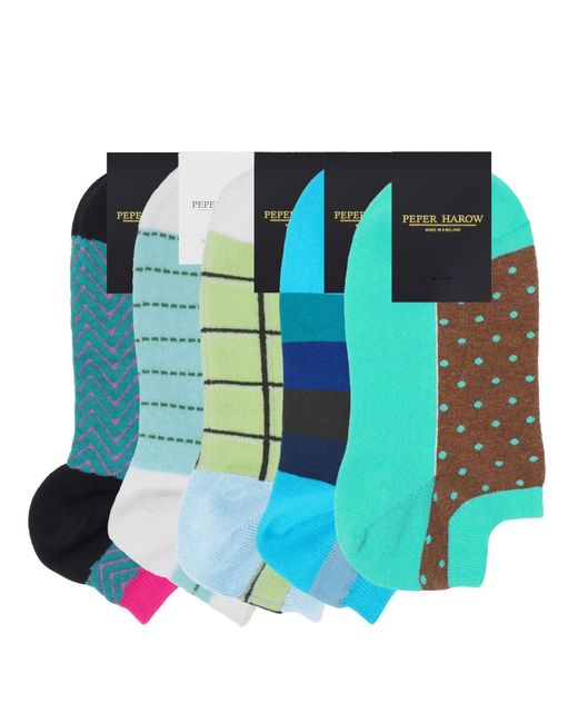 Peper Harow - Made in England Blue Trainer Socks Bundle – Ocean