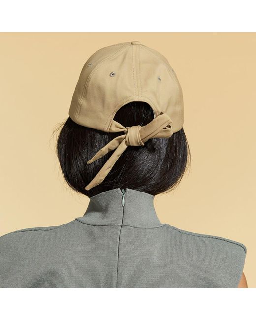 Justine Hats Brown Neutrals Khaki Stylish Cap With Backward Tying
