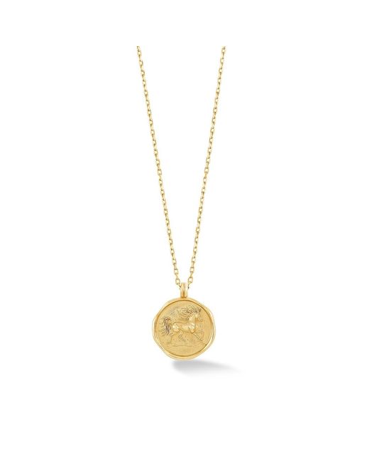 Dower & Hall Metallic Solid Fire Horse Tiny Talisman Necklace