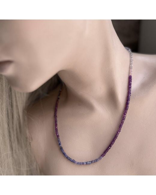 Lori Kaplan Design Purple Triple Wrap Tanzanite Amethyst Bracelet Or Necklace