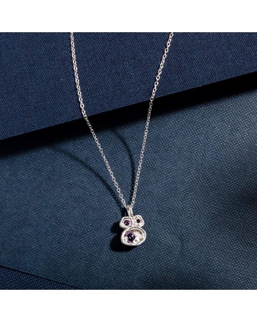 Claire Hill Designs Metallic Amethyst Lichen Pendant Necklace