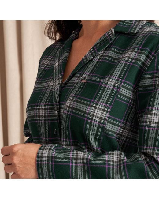 Pretty You London Green Plaid Pyjama Set