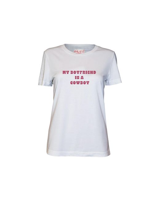 Love and Nostalgia White Margot My Boyfriend Is A Cowboy Tee