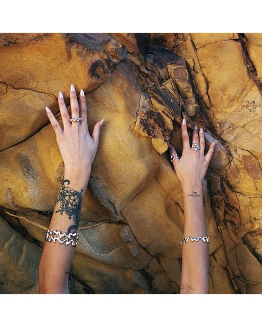 Luna Delphine Metallic Drip Bangle