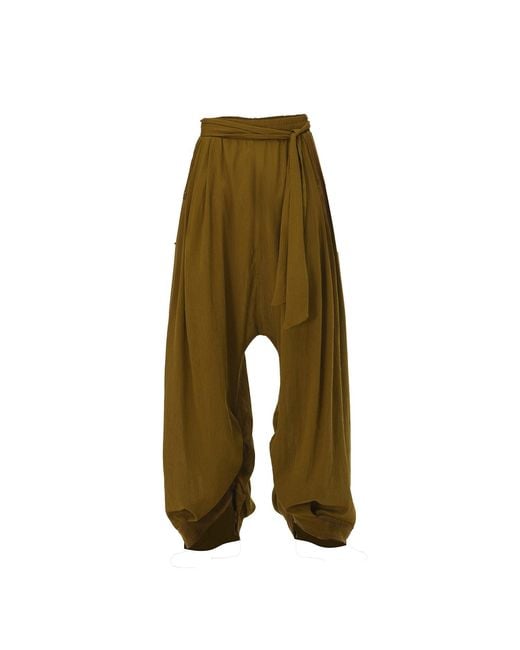 Zhenabia Green Boho Harem Pants