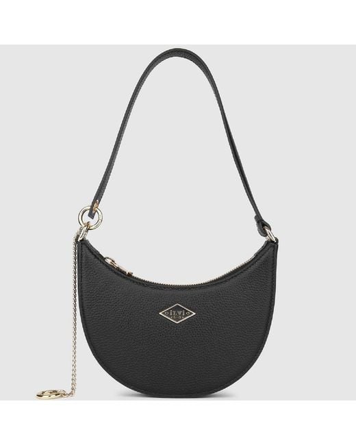 Ilvi Black Sindire Floater Leather Shoulder Bag
