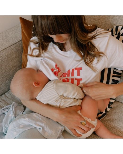 Fanclub White Le Lait Retro Slogan T-Shirt