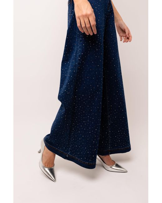 Amy Lynn Blue Demi Diamante Flare Jeans