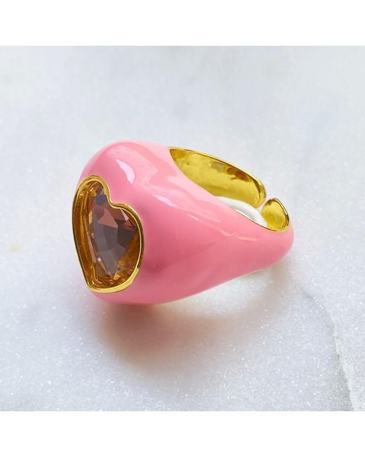 Smilla Brav White Enamel Ring Misha