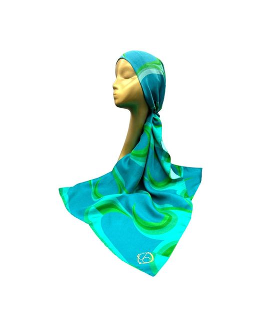 Julia Clancey Green Jcjc Silk Scarf