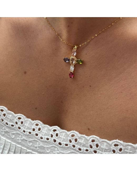 Miss May the Brand Metallic Trinity Cross Necklace