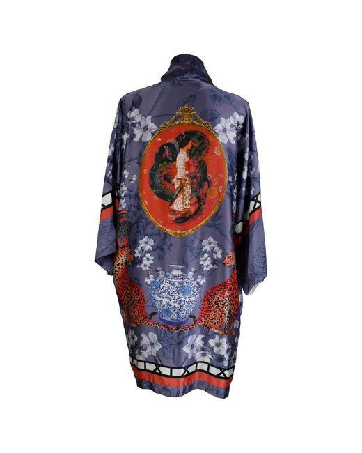 Myrtle & Mary Blue Mishcka Bell Silk Kimono