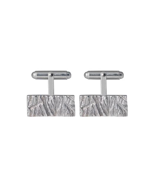 Edge Only Metallic Rugged Cufflinks Sterling for men