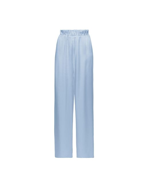 Anse Victorin Blue Emma Silk Pants