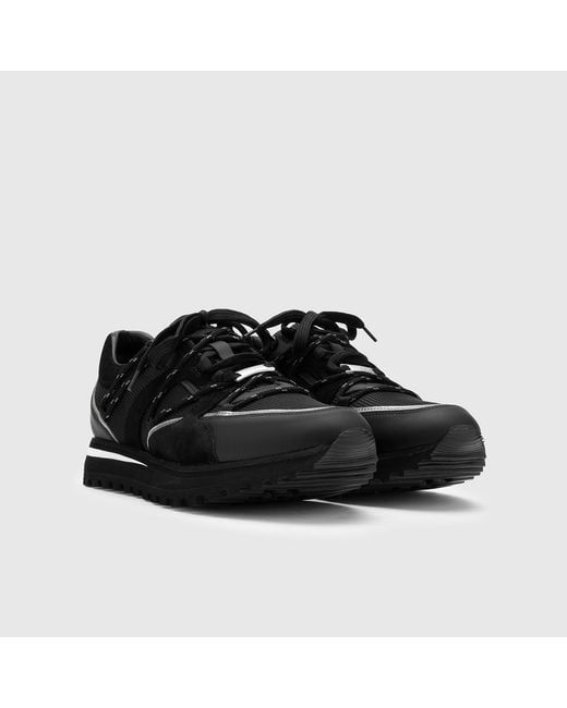 Ilvi Black Enzel Matte Leather- Suede Sneaker for men