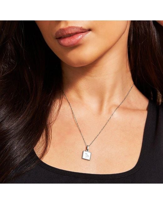7879 White Capricorn Zodiac Pendant