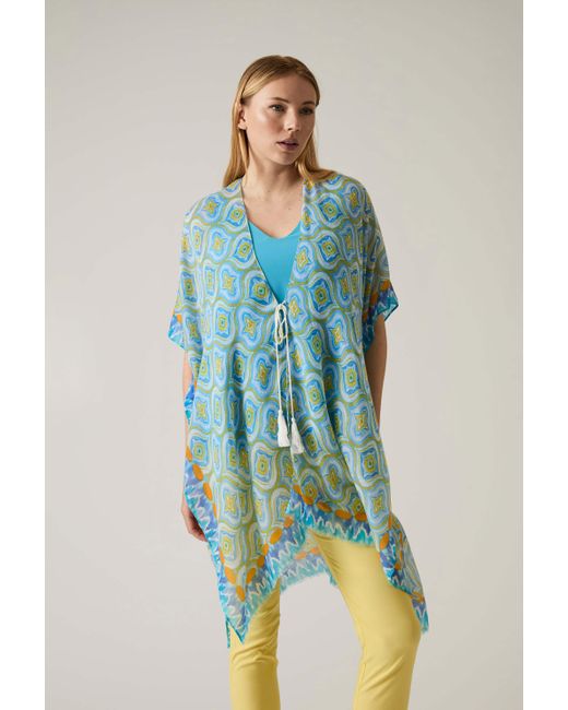 James Lakeland Blue Geometric Print Kaftan