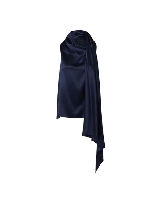 The Summer Edit Blue Celine Scarf Top