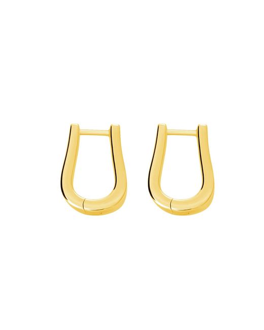 Lucy Quartermaine Metallic Petal Hoops Small