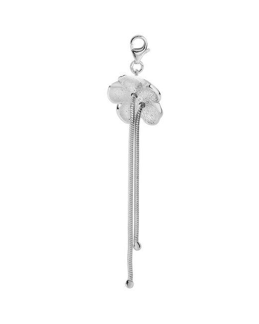 Lucy Quartermaine White Lilly Charm With Two Long Tassels