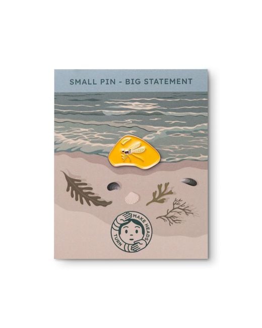 Make Heads Turn Yellow Enamel Pin Amber