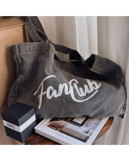 Fanclub Black The Everyday Core Washed Charcoal Tote Bag