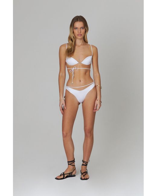 Bianca Resortwear White Lulu Swim Bottom