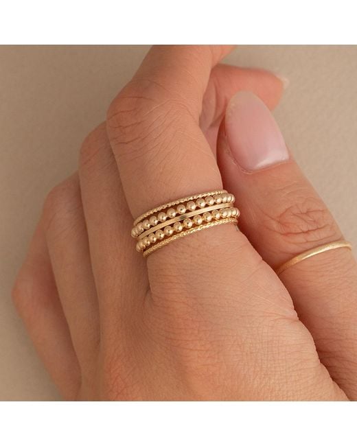 Kate Koel Metallic Stackable Ring Set
